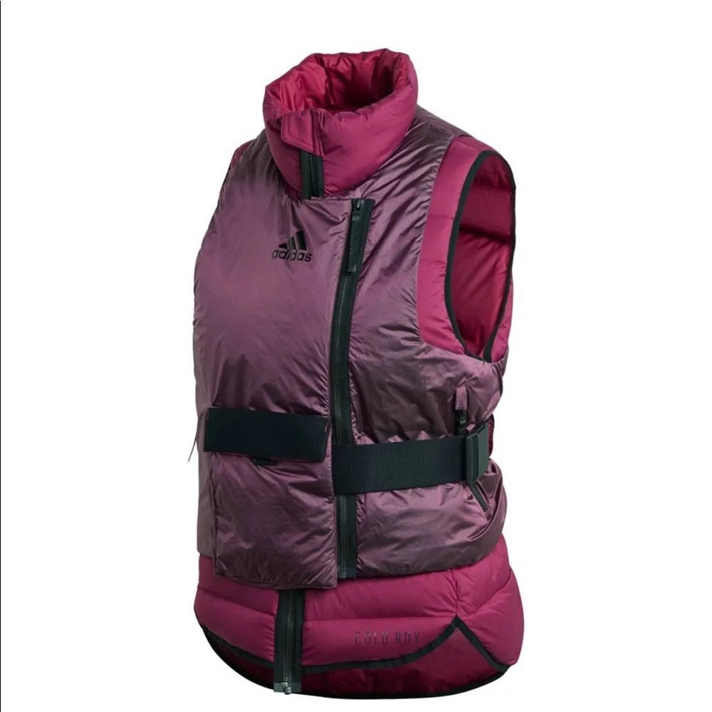 ! Nwt! Adidas COLD.RDY Down Vest Power Berry